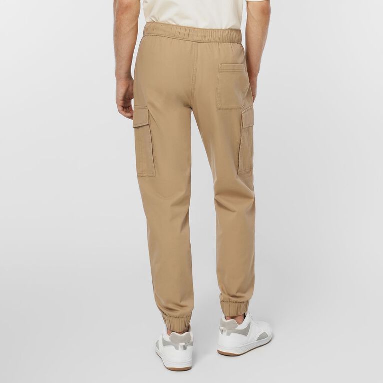H&H Men's Cuffed Cargo Pants, Brown Mid, hi-res