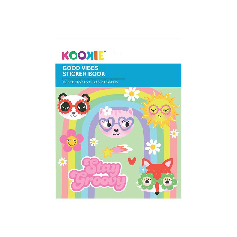 Kookie Mini Sticker Book 12 Sheets Good Vibes, , hi-res