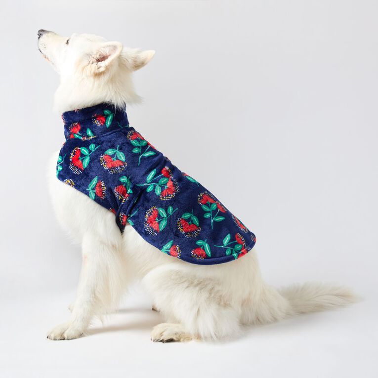 Petzone Soft Fleece Pet Coat Blue 2XL, , hi-res