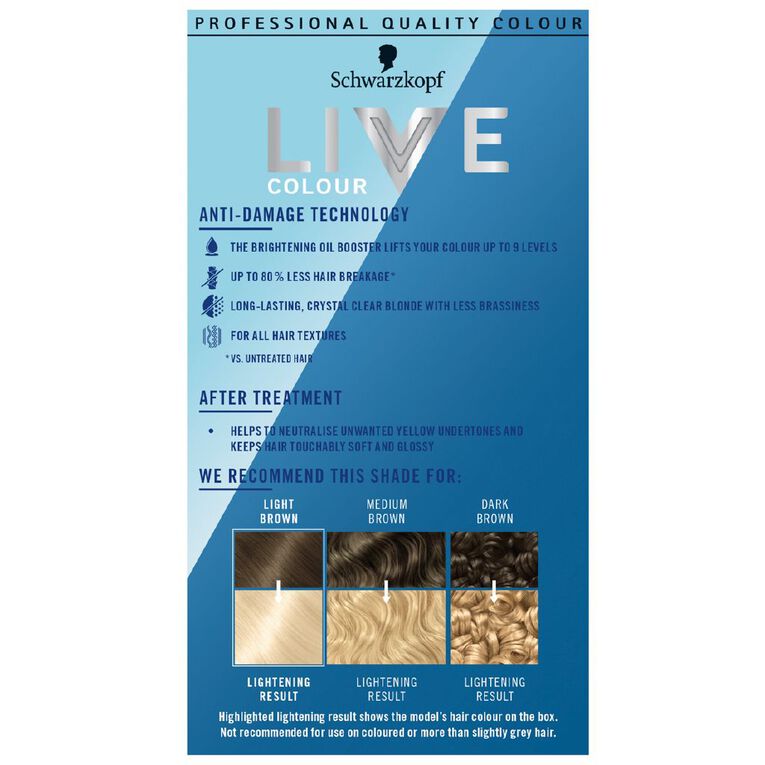 Schwarzkopf Live Colour Permanent Intense Bleach Max Blonde 00B, , hi-res