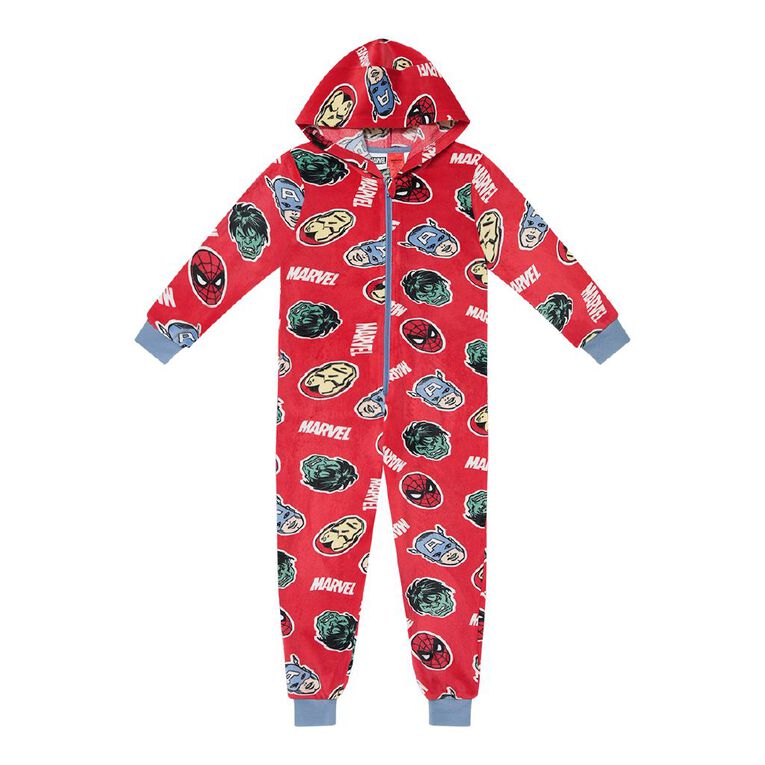 Avengers Boys' Mink Onesie, Red Mid, hi-res