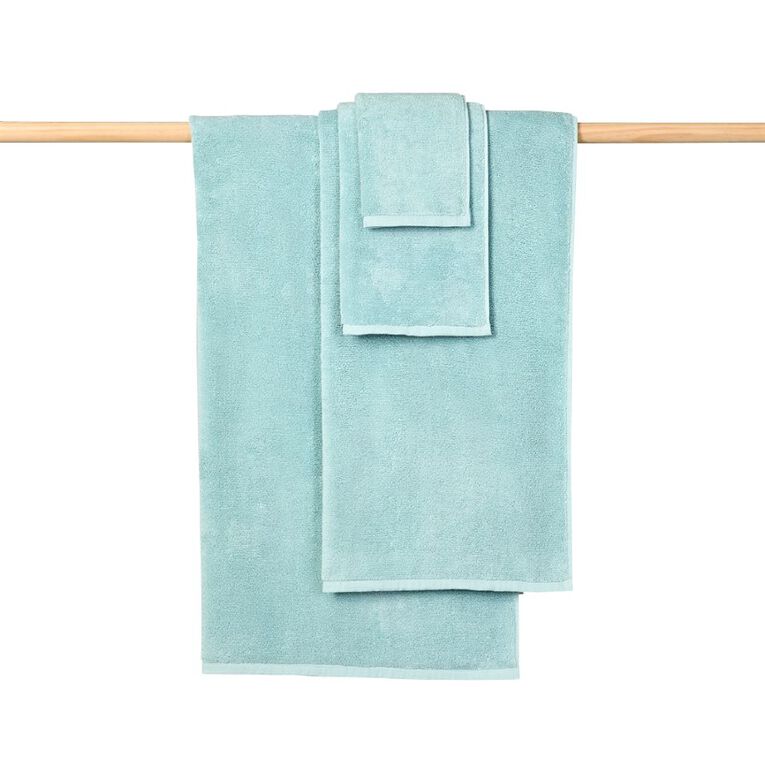 Living & Co Plush Plain Face Towel Blue Light, , hi-res
