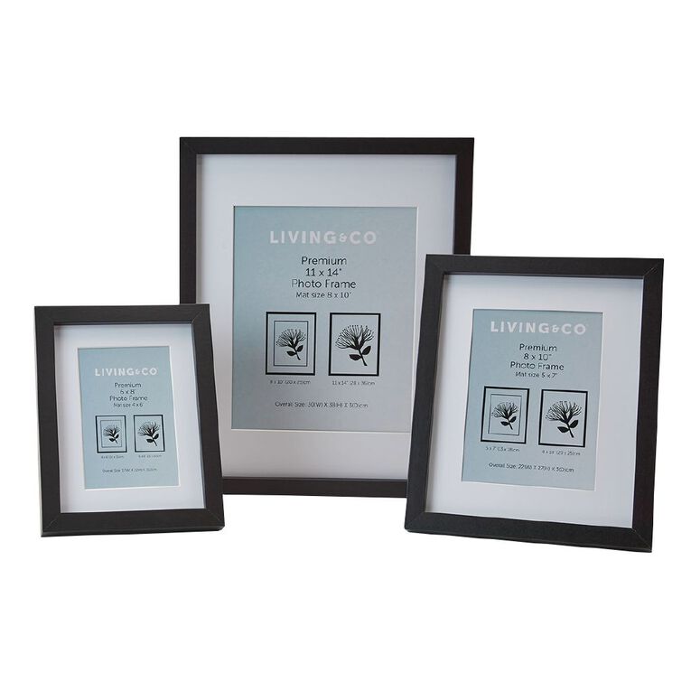 Living & Co Premium Photo Frame Black 4in x 6in, Black, hi-res