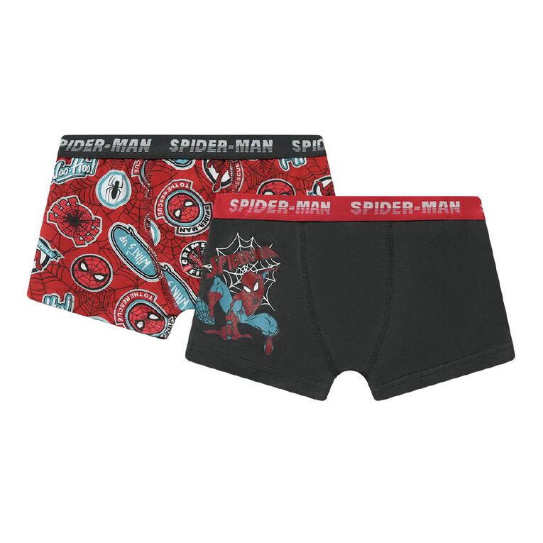 Spider-Man Boys' Trunks 2 Pack, Red Mid, hi-res