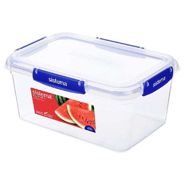Sistema Klip It Plus Rectangular Container Blue Mid 3.35L, , hi-res