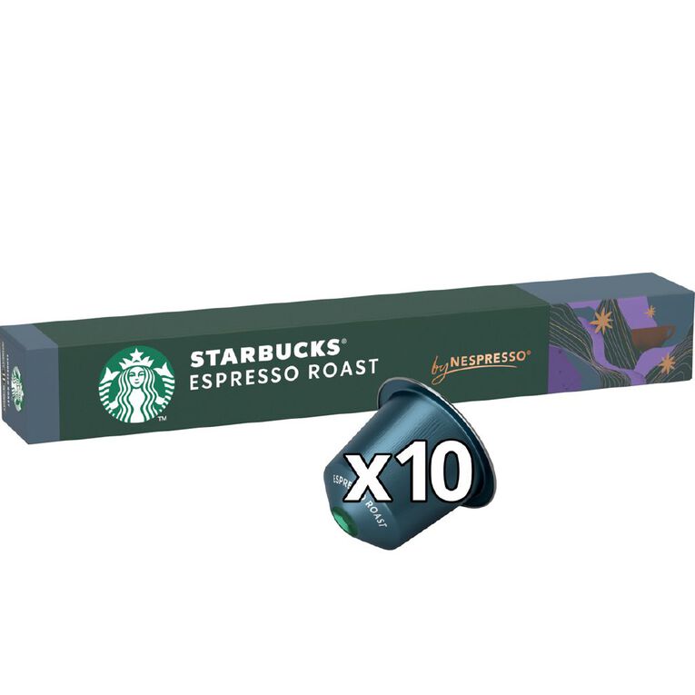 Starbucks by Nespresso Coffee Capsule Espresso Roast Capsules 10 Pack, , hi-res