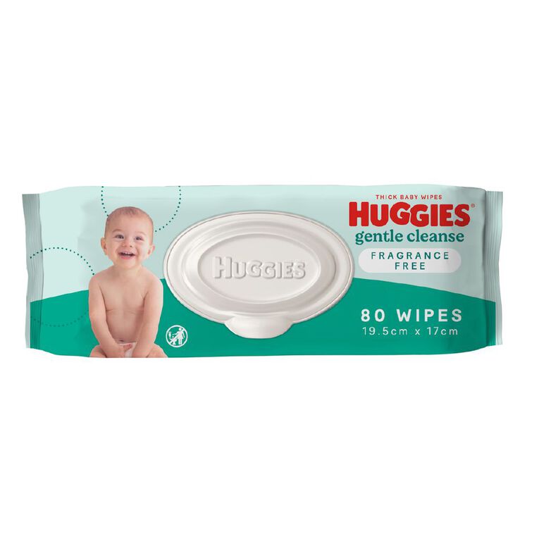 Huggies Baby Wipes Fragrance Free 80 Pack, , hi-res