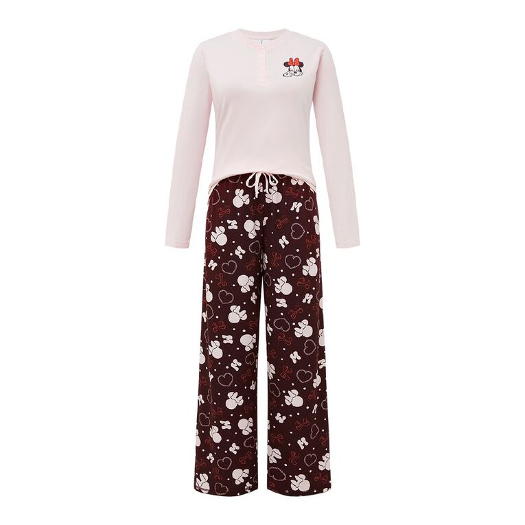 Minnie Mouse Women's Comfy Pyjama Set, Red Mid, hi-res