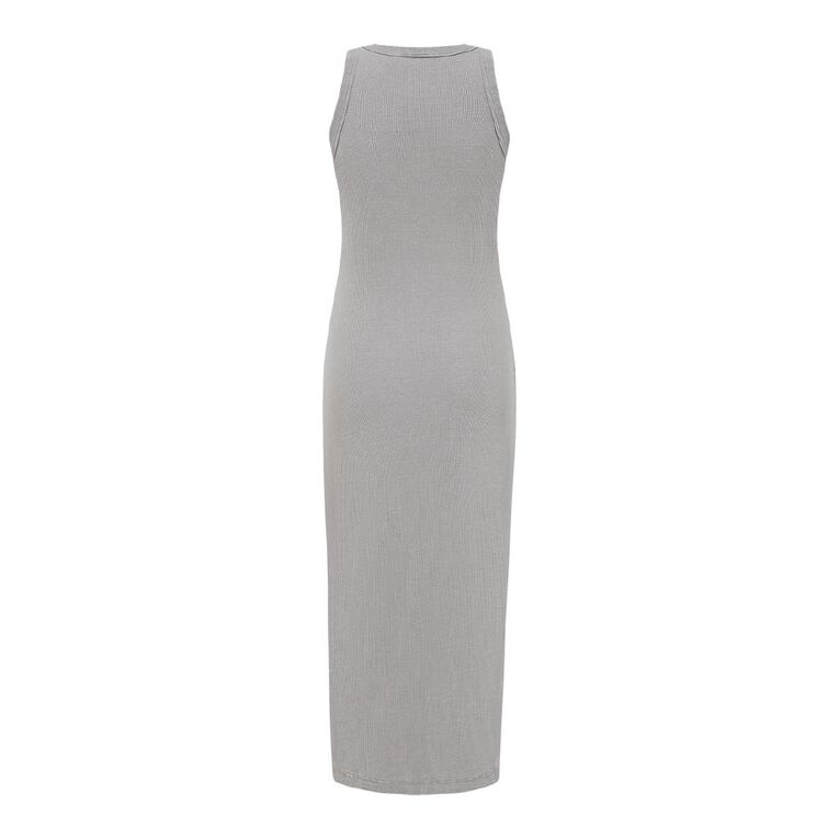 H&H Women's Heavy Wash Rib Maxi Dress, Grey, hi-res