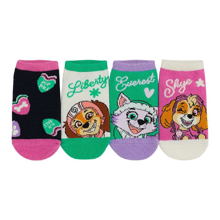 Paw Patrol Pup Pals 4 Pack Liner Socks, Green Mid, hi-res