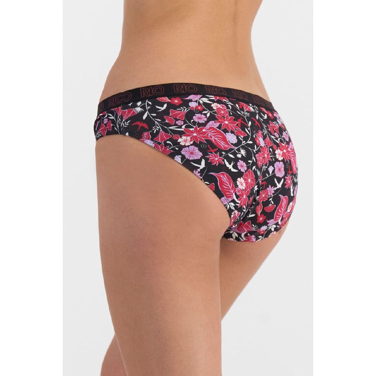 Rio Women's Bikini Briefs 5 Pack, Red, hi-res