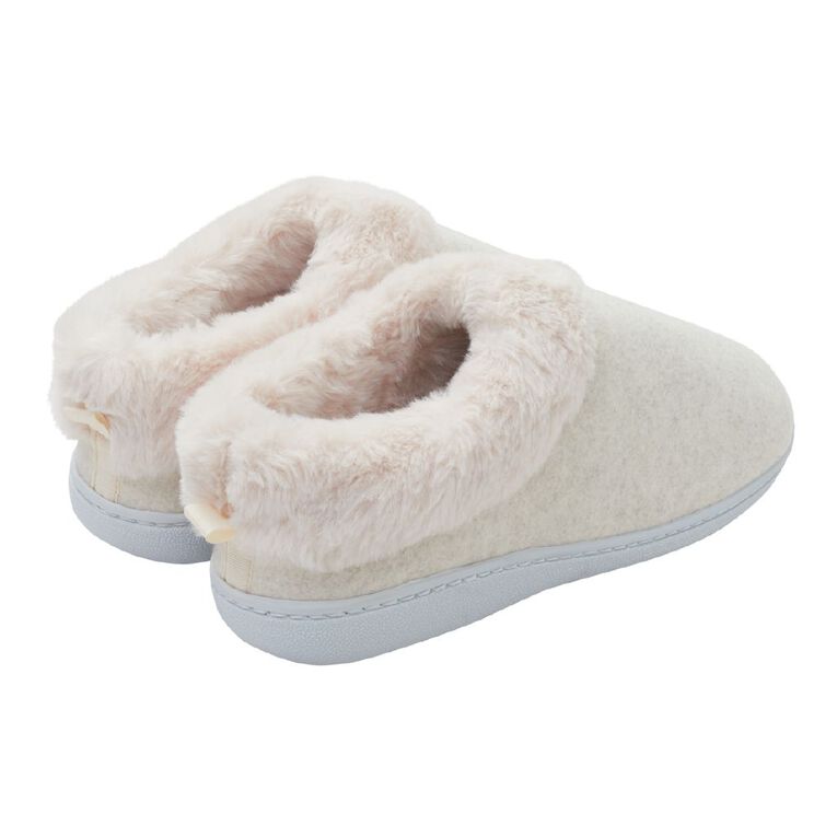 H&H Women's Recycled Memory Slippers, Cream, hi-res