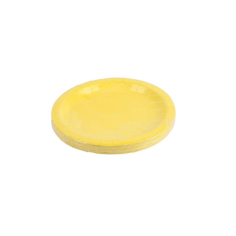 Party Inc Plate 23cm Yellow 20 Pack, , hi-res
