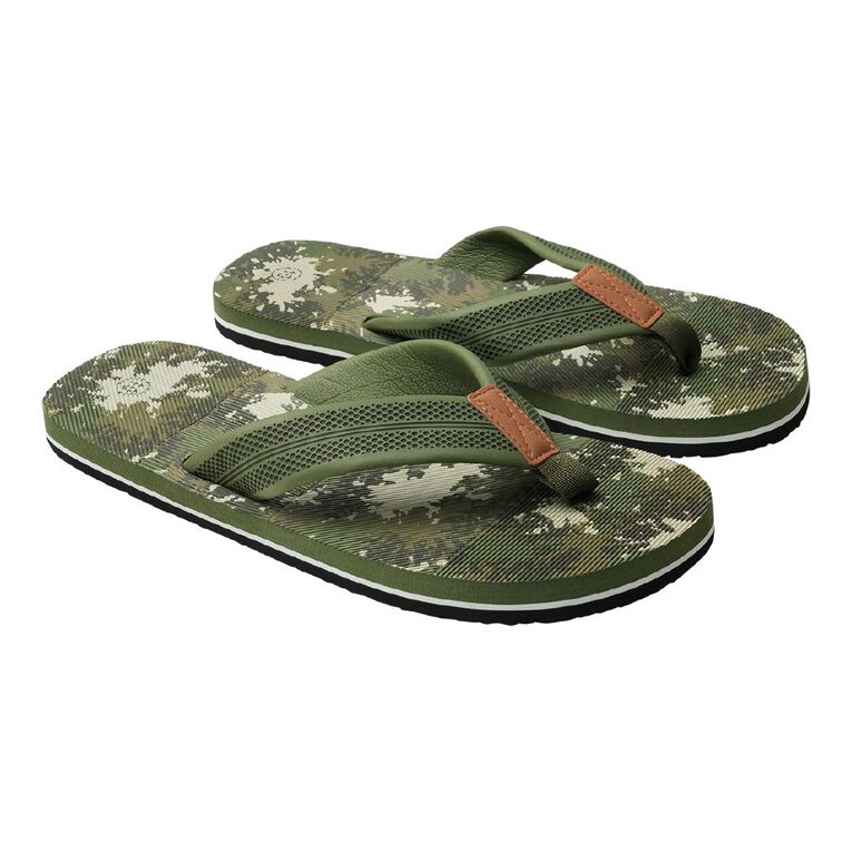 H&H Men's Zeke Jandals, Khaki, hi-res