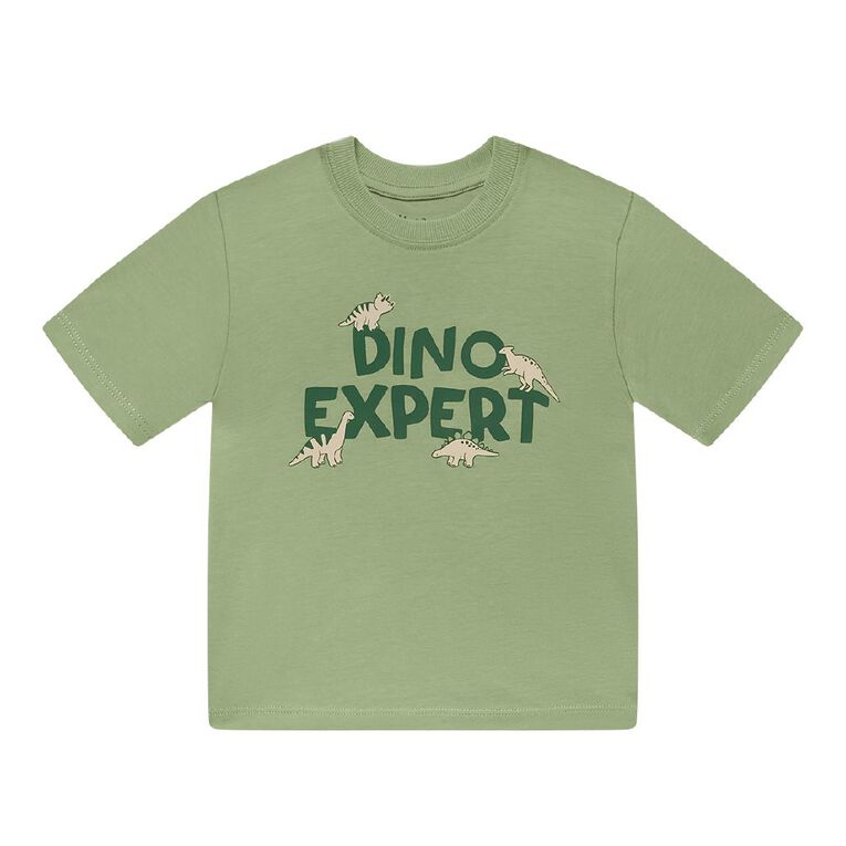 Young Original Preschool Short Sleeve Printed Tee, Green Mid, hi-res