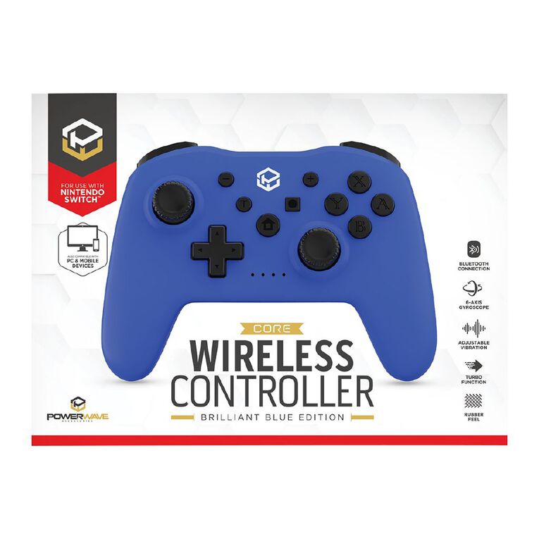 PowerWave Nintendo Switch Wireless Controller Blue, , hi-res