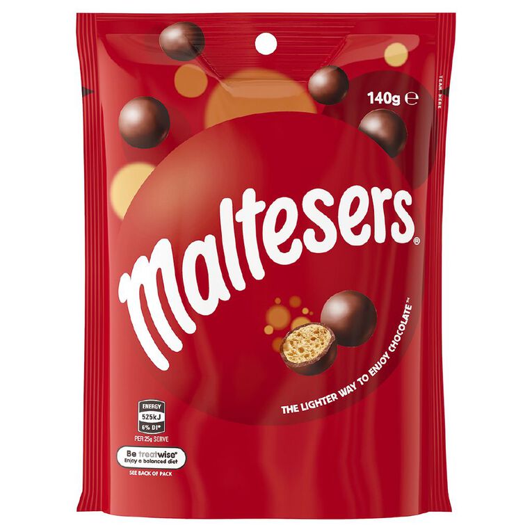 Maltesers Milk Chocolate Bag 140g, , hi-res