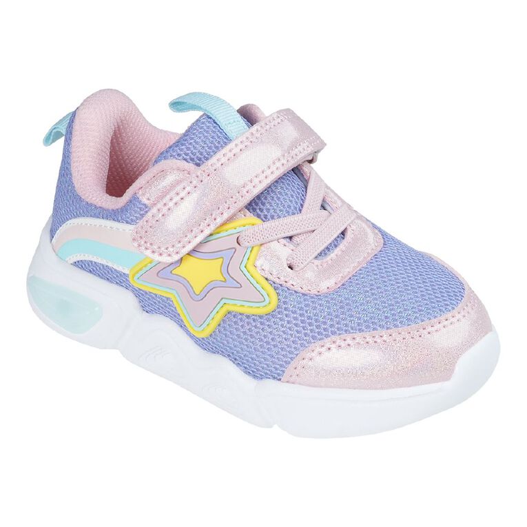 Active Intent Junior Kids' Star Trainers, Purple, hi-res
