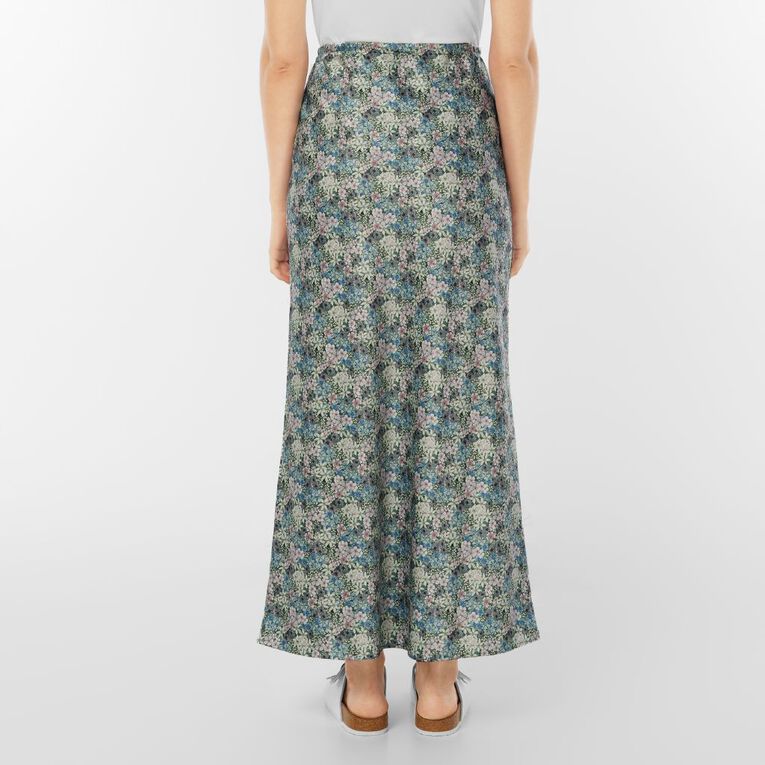 H&H Women's Amber Rixon Satin Bias Skirt, Multi-Coloured, hi-res