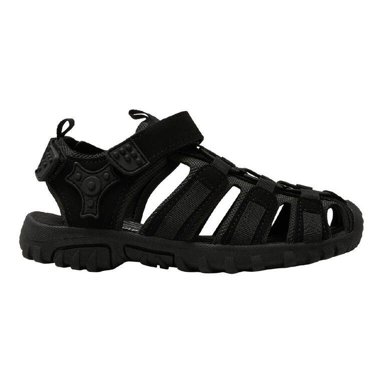 Young Original Junior Kids' Caged Sandals, Black, hi-res
