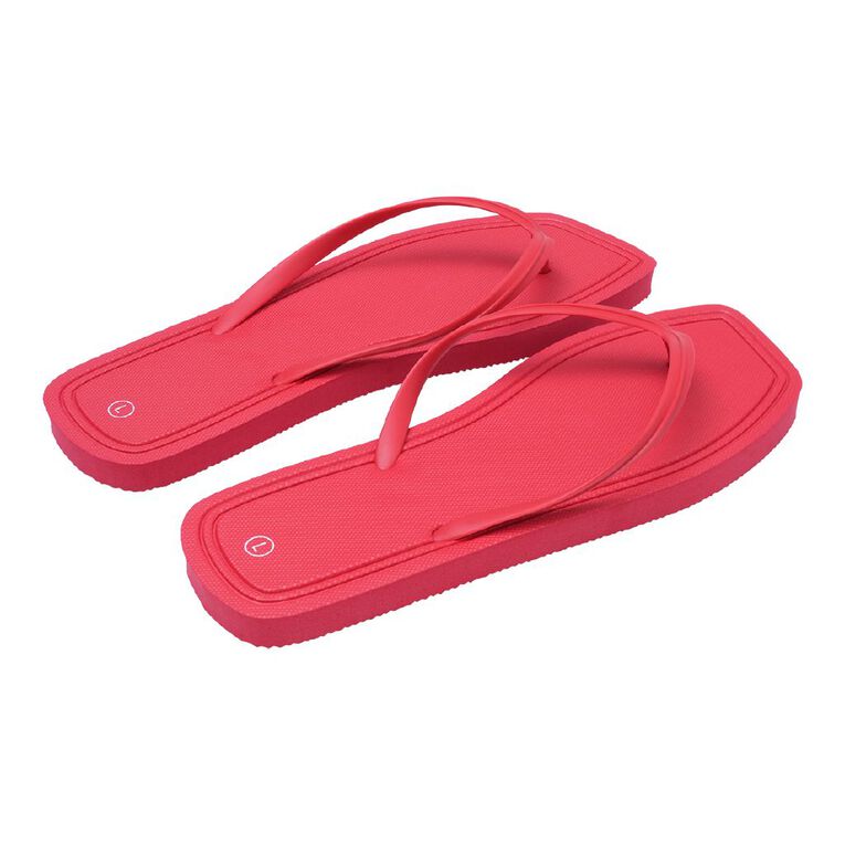 H&H Women's Square Toe Jandal, Red, hi-res