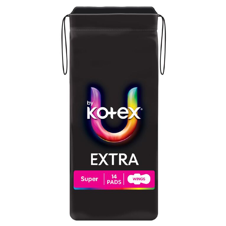 U By Kotex Maxi Pads Wings Super Size 12, , hi-res