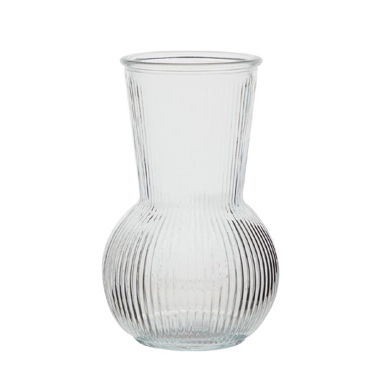 Living & Co Fluted Glass Bulb Vase, , hi-res