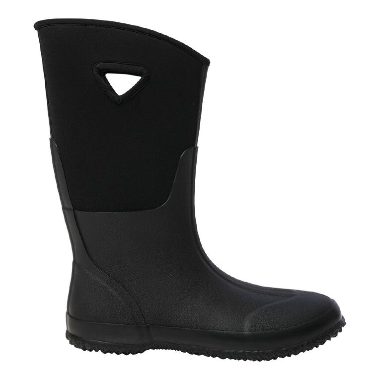 Rivet Men's Mud Gumboots, Black, hi-res