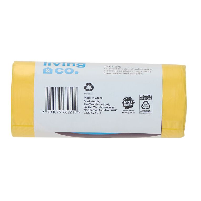 Living & Co 50% Plant-Based Scented Kitchen Tidy Bag 27L 34 Pack, , hi-res