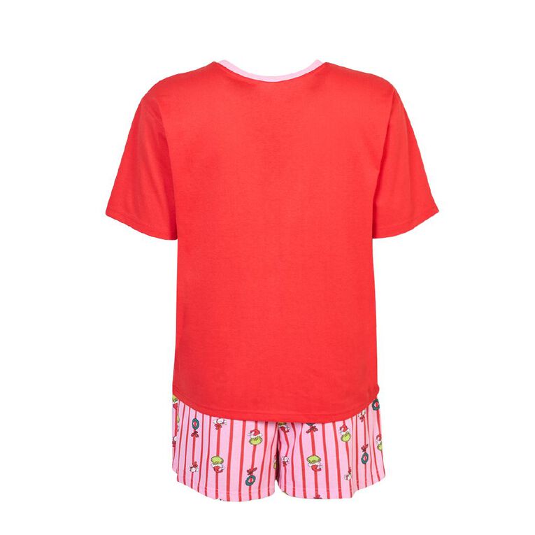 The Grinch Boxy T-Shirt and Short Pyjama Set, Red Mid, hi-res