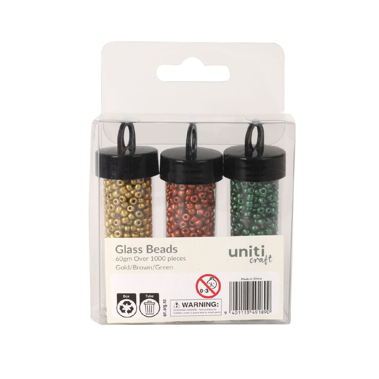 Uniti Glass Bead Set Gold Brown Green, , hi-res