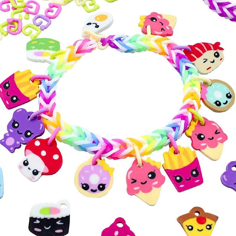 Rainbow Loom Loomi-Pals Charm Bracelet Kit Food Theme, , hi-res