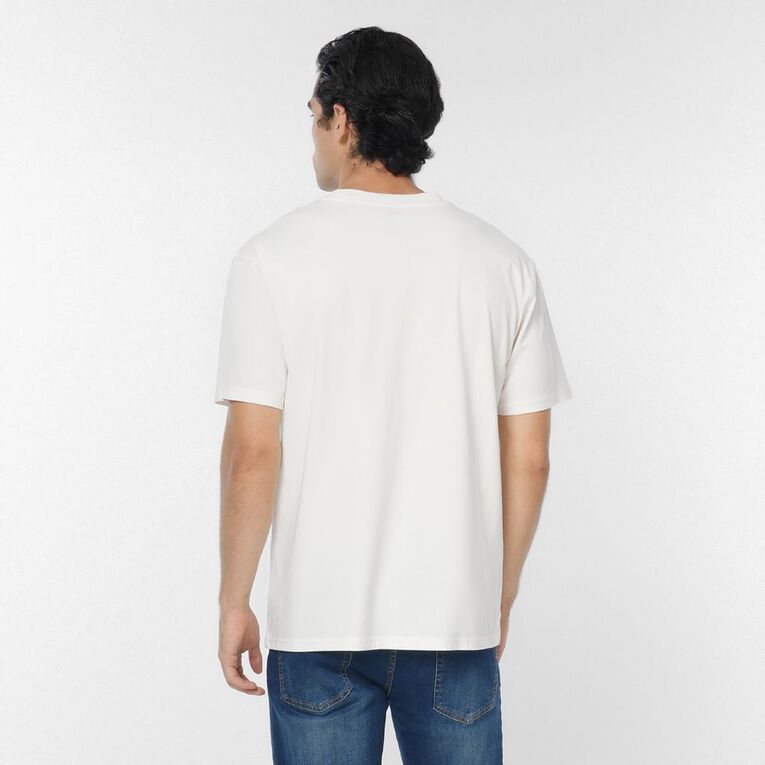 H&H Men's Relaxed Fit Graphic Tee, Cream, hi-res