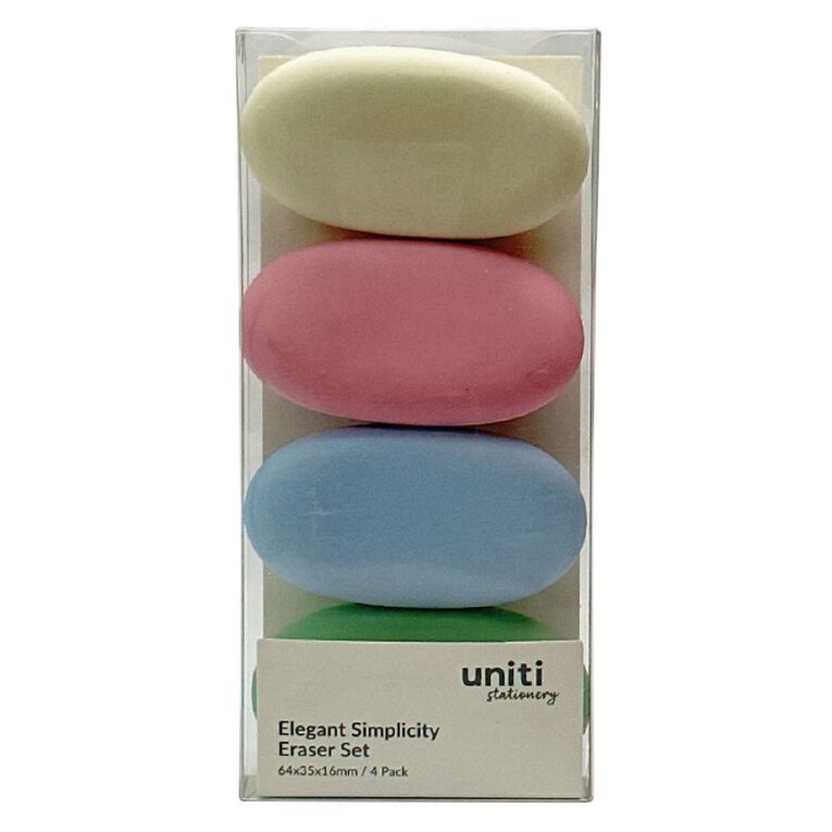 Uniti Elegant Simplicity Eraser Set 4 Pieces, , hi-res