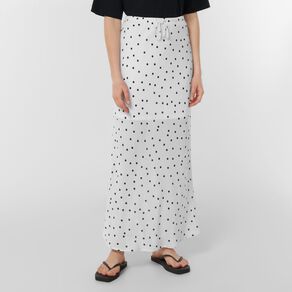 H&H Women's Georgette Print Bias Maxi Skirt