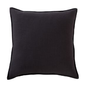 Living & Co Cushion Linen Rich Charcoal 50cm x 50cm