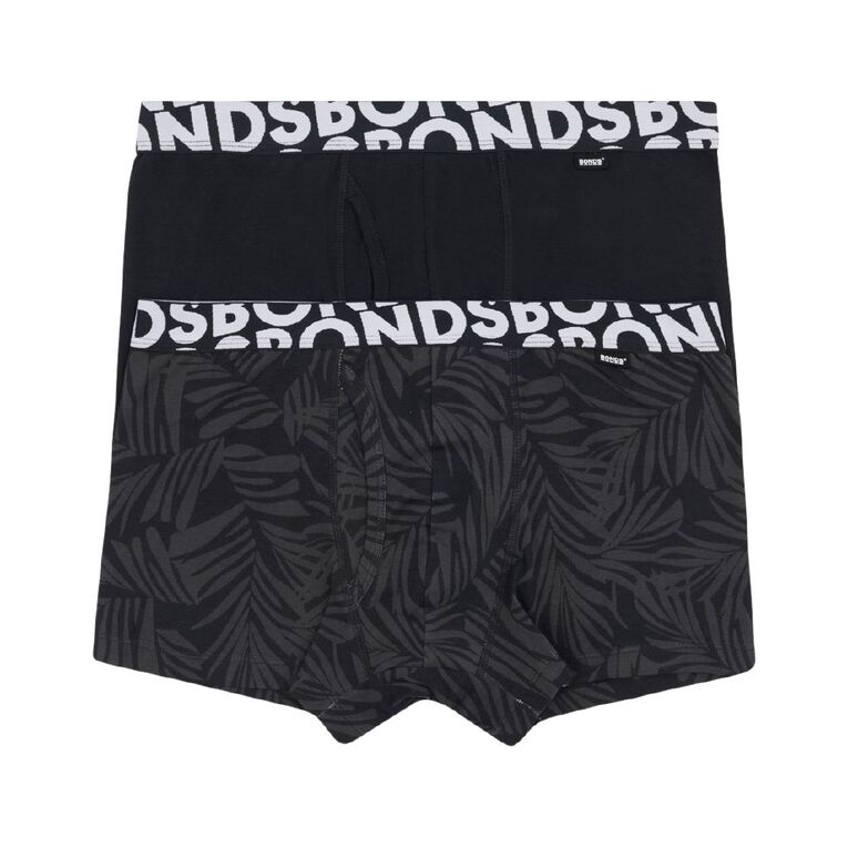 B FOR BONDS Men's Trunks 2 Pack, Black W25 YHR, hi-res