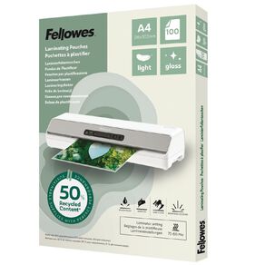 Fellowes Laminating Pouches Light A4 100 Pack