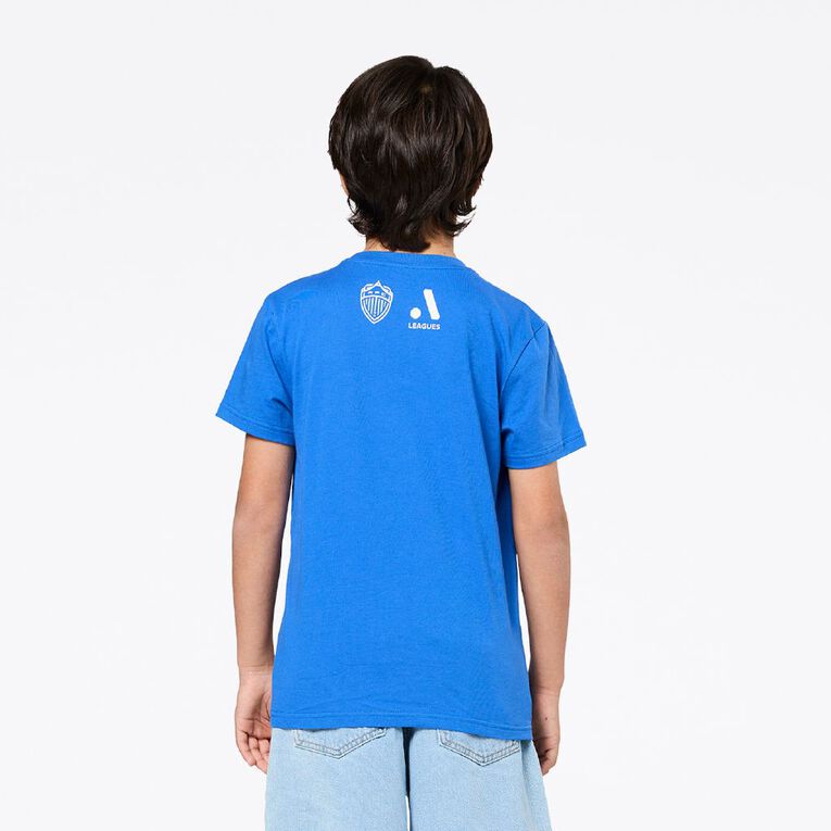 Auckland FC Kids' Short Sleeve Tee, Blue Mid, hi-res