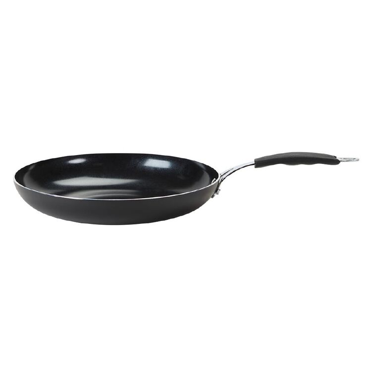 Living & Co Ceramic Frypan Black 30cm, , hi-res