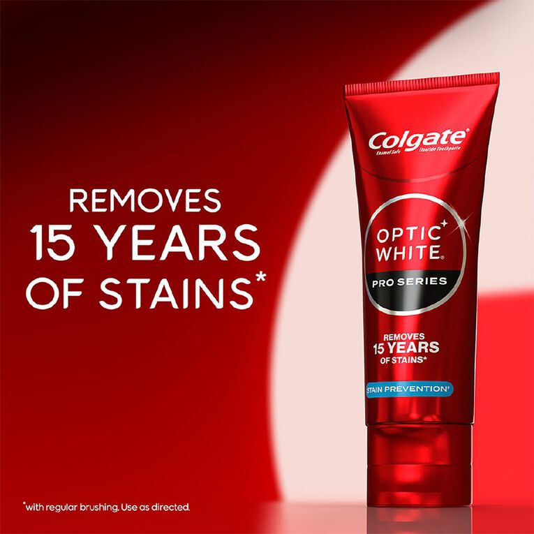 Colgate Optic White Pro Series Stain Shield Toothpaste 80g, , hi-res