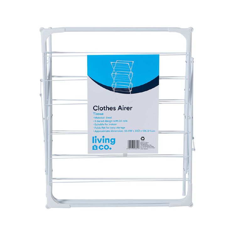 Living & Co Airer Stacker White, , hi-res