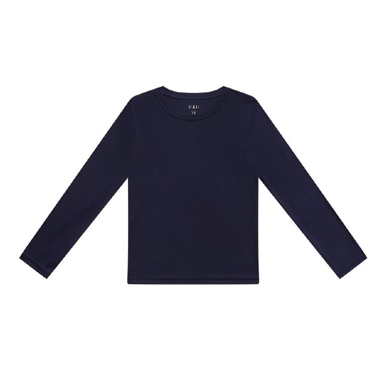 H&H Kids' Thermal Long Sleeve Tee, Blue Dark, hi-res