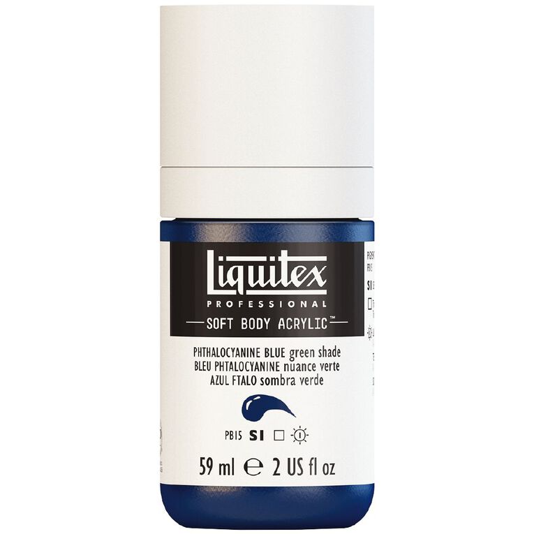 Liquitex Soft Body Acrylic 59ml Phthalo Blue Green Shade S1, , hi-res