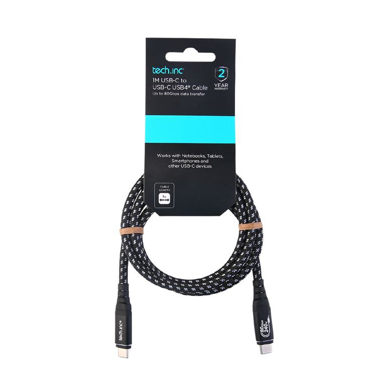 Tech.Inc 240W USB-C Cable 1m Black, , hi-res