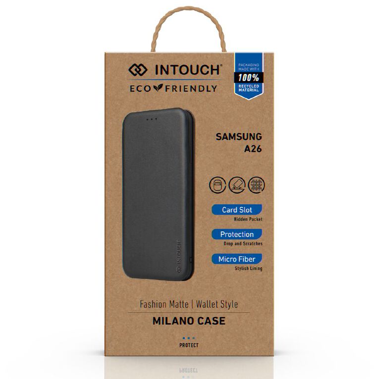 INTOUCH Samsung A26 Milano Wallet Case Black, , hi-res