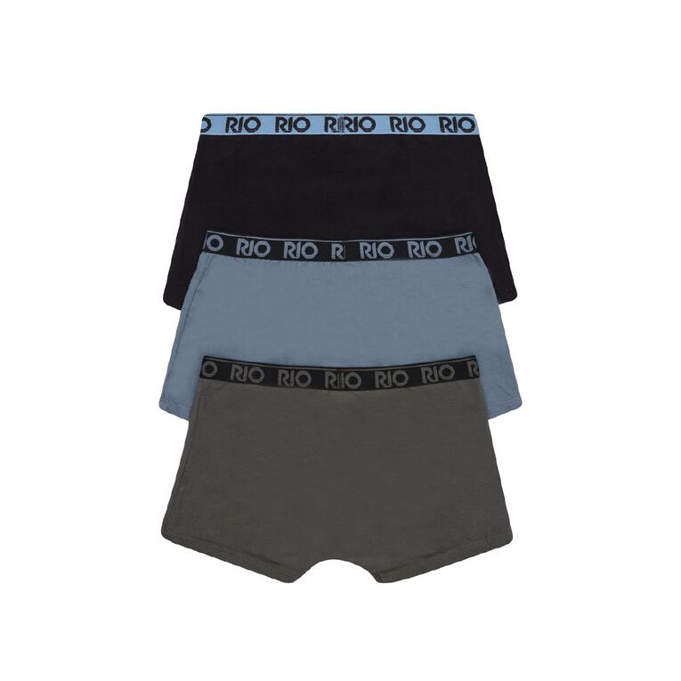 Rio Men's Hipster Trunks 3 Pack, Grey Mid, hi-res