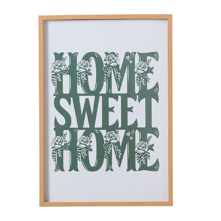 Living & Co Sweet Home Framed Print 35 x 50cm, , hi-res