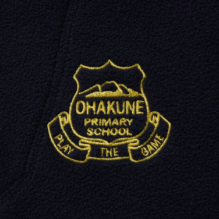 Schooltex Ohakune Polar Fleece Top with Embroidery, Navy, hi-res