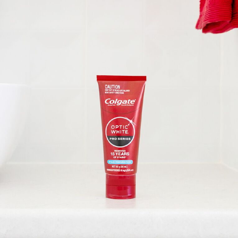 Colgate Optic White Pro Series Stain Shield Toothpaste 80g, , hi-res